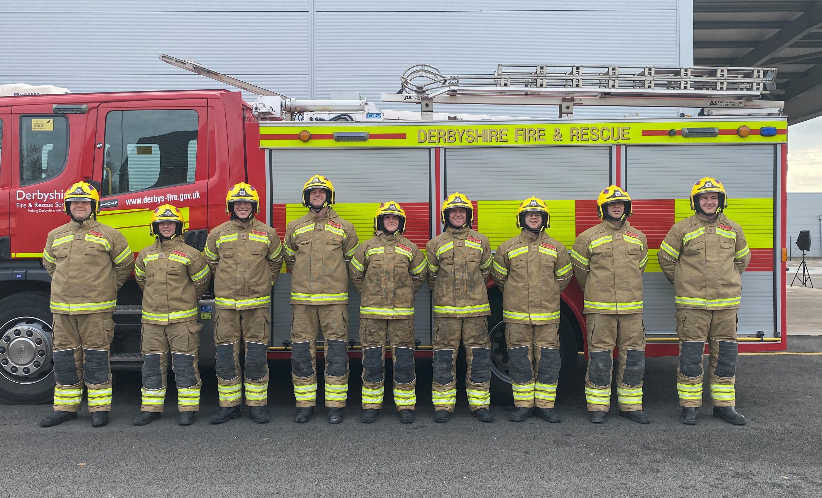 New On-call firefighters from On-Call course 1-23 at pass out 
