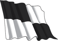 Black and white flag
