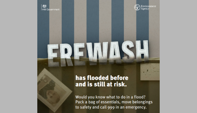poster from environment agency about flooding