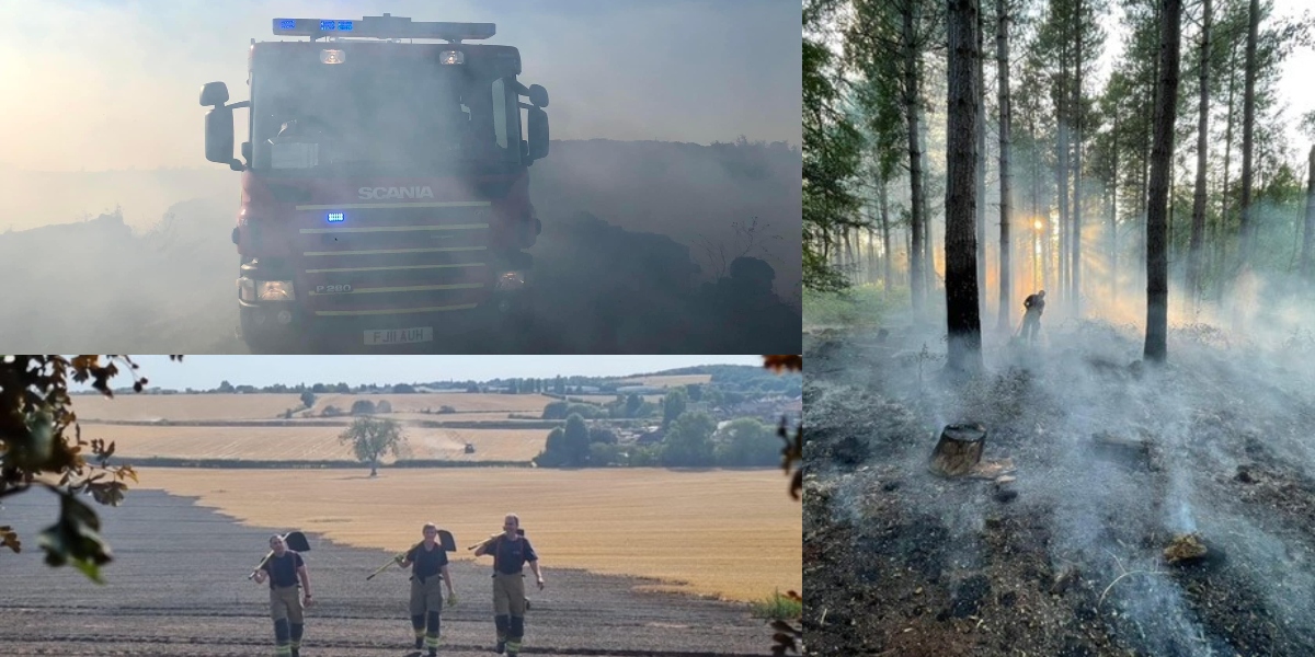 collage of moorland related fires