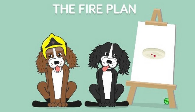 clipart of dexter and freckle the fire investigation dogs